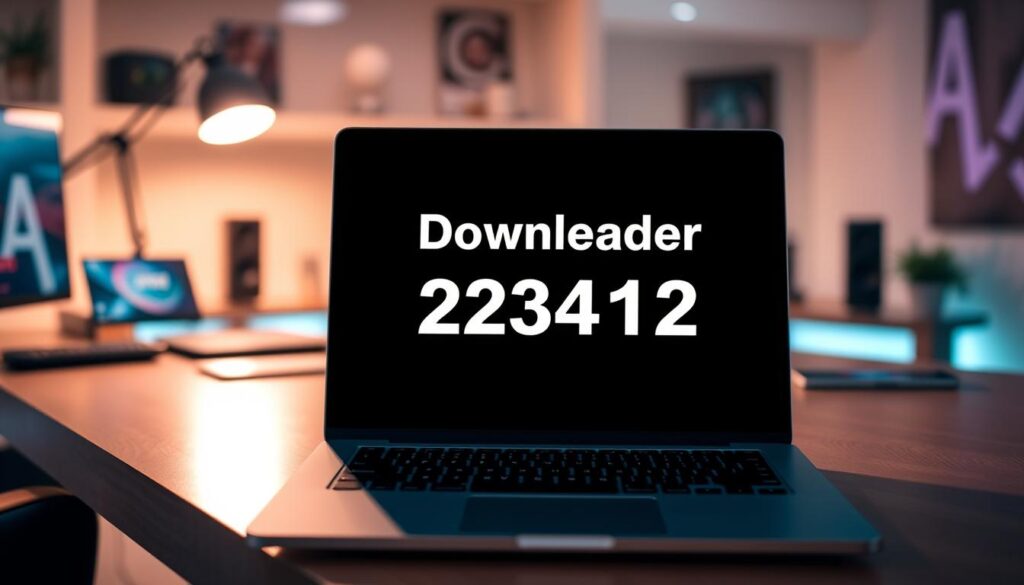 A modern, sleek digital interface showcasing the "Downloader 223412" installation code in a prominent, engaging format. In the foreground, a laptop screen displays a vibrant user interface with prominently highlighted text labeled "Installer Code: 223412." In the middle, stylized icons representing online streaming and app downloads, subtly integrated into the design. The background features a blurred workspace with a warm, inviting ambiance, including a desk with tech gadgets and soft lighting that creates a professional yet relaxed atmosphere. The scene conveys a sense of efficiency and innovation, ideal for users seeking to install the Atlas IPTV APK. Focused lighting highlights the laptop while soft shadows provide depth and context to the environment, enhancing the overall mood of productivity and exploration. A modern, sleek digital interface showcasing the "Downloader 223412" installation code in a prominent, engaging format. In the foreground, a laptop screen displays a vibrant user interface with prominently highlighted text labeled "Installer Code: 223412." In the middle, stylized icons representing online streaming and app downloads, subtly integrated into the design. The background features a blurred workspace with a warm, inviting ambiance, including a desk with tech gadgets and soft lighting that creates a professional yet relaxed atmosphere. The scene conveys a sense of efficiency and innovation, ideal for users seeking to install the Atlas IPTV APK. Focused lighting highlights the laptop while soft shadows provide depth and context to the environment, enhancing the overall mood of productivity and exploration.