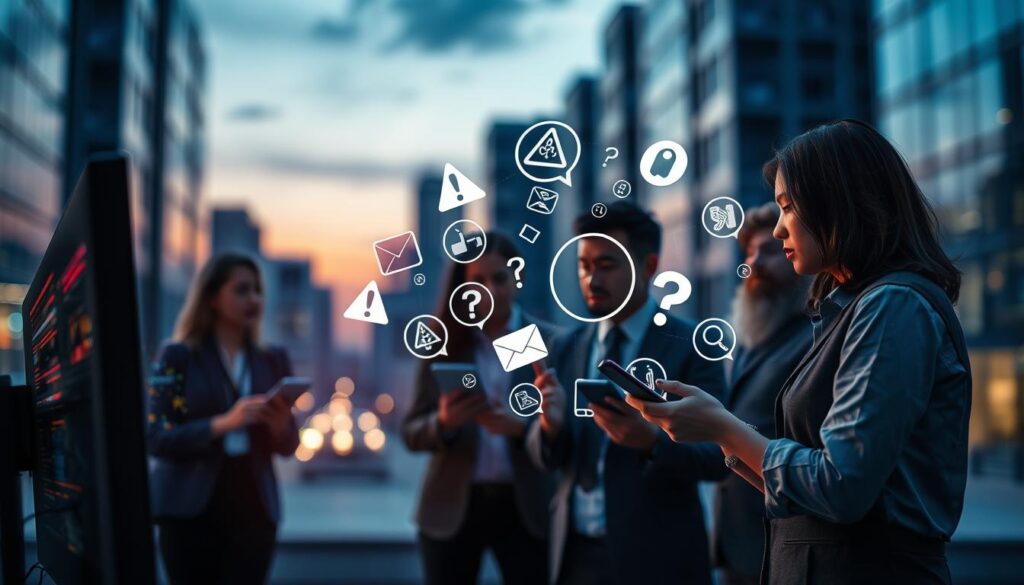A visually striking image depicting common issues faced in public IPTV playlists. In the foreground, a computer screen glitches with pixels and buffering symbols, representing technical difficulties. Surrounding the screen, a diverse group of professionals in business attire discuss the problems, looking concerned yet focused, with their laptops and smartphones in hand. In the middle ground, digital icons like warning signs, crossed-out symbols, and question marks hover in a swirling motion, illustrating the complexity of IPTV maintenance. The background features a blurred urban environment at twilight, casting a cool blue and purple glow, adding to the sense of urgency. Soft, ambient lighting enhances the mood, creating a thoughtful atmosphere while emphasizing the importance of addressing these issues. A visually striking image depicting common issues faced in public IPTV playlists. In the foreground, a computer screen glitches with pixels and buffering symbols, representing technical difficulties. Surrounding the screen, a diverse group of professionals in business attire discuss the problems, looking concerned yet focused, with their laptops and smartphones in hand. In the middle ground, digital icons like warning signs, crossed-out symbols, and question marks hover in a swirling motion, illustrating the complexity of IPTV maintenance. The background features a blurred urban environment at twilight, casting a cool blue and purple glow, adding to the sense of urgency. Soft, ambient lighting enhances the mood, creating a thoughtful atmosphere while emphasizing the importance of addressing these issues.