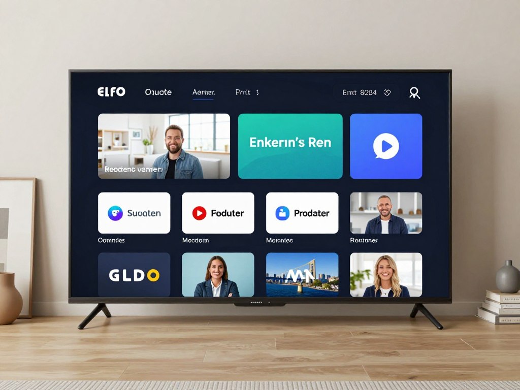 menu de streaming sur grand écran