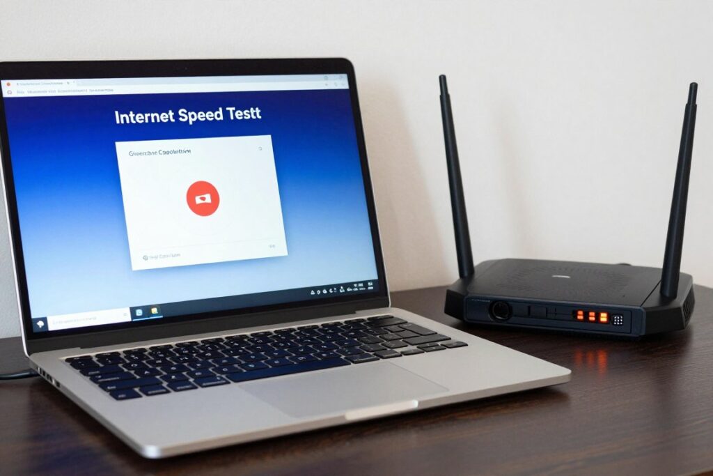 test de débit Internet à domicile